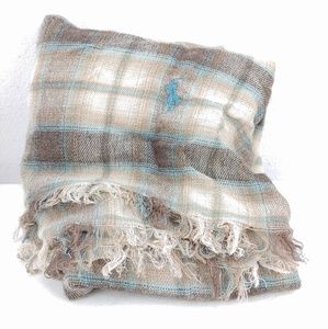 Polo Ralph Lauren Italy Plaid Scarf Viscose